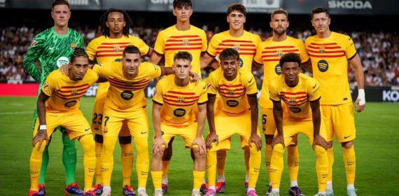 Este fue el equipo titular ante el Valencia en el primer partido de Liga.