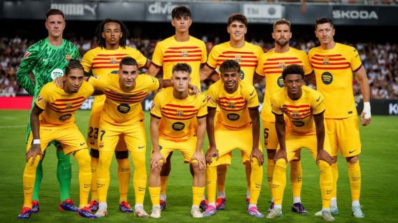 Este fue el equipo titular ante el Valencia en el primer partido de Liga.