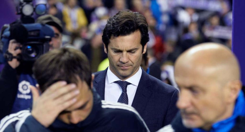 Solari, en Zorrilla, en su etapa como entrenador del Real Madrid.