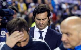 Solari, en Zorrilla, en su etapa como entrenador del Real Madrid.