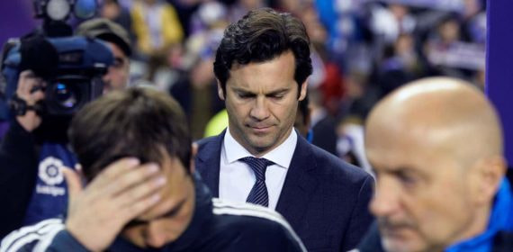 Solari, en Zorrilla, en su etapa como entrenador del Real Madrid.