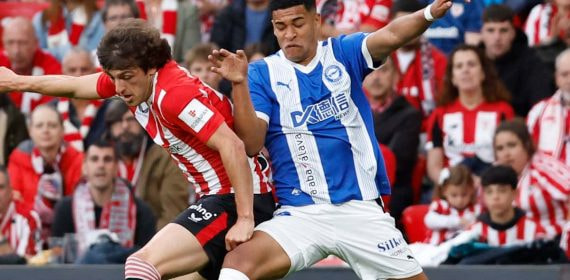 Santiago Mouriño, en su último partido con el Alavés.