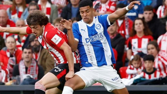 Santiago Mouriño, en su último partido con el Alavés.