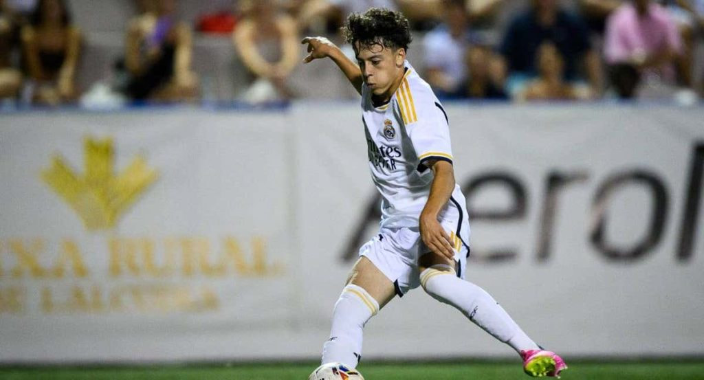 Paulo Iago, en un partido de esta temporada con el Juvenil A del Real Madrid.