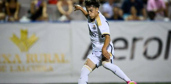Paulo Iago, en un partido de esta temporada con el Juvenil A del Real Madrid.