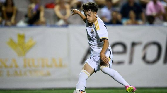 Paulo Iago, en un partido de esta temporada con el Juvenil A del Real Madrid.