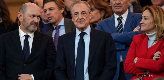 Rafaél Louzán, junto a Florentino Pérez.