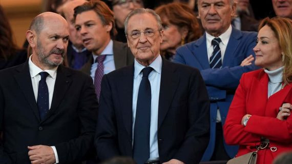 Rafaél Louzán, junto a Florentino Pérez.