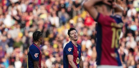 Lewandowski estuvo desacertado ante Las Palmas.
