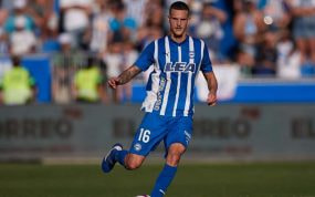 Rafa Marín, en un partido del Alavés.
