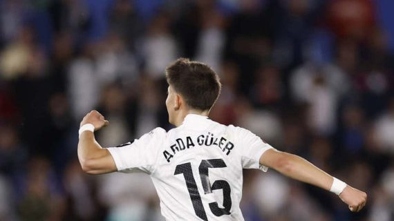 Arda Güler, con el Real Madrid.