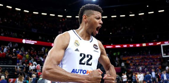 Edy Tavares, durante la última Euroliga conquistada por el Real Madrid.