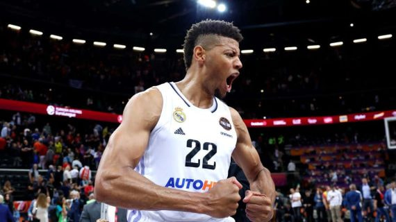 Edy Tavares, durante la última Euroliga conquistada por el Real Madrid.