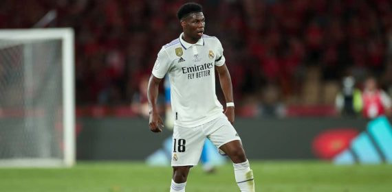 Tchouameni durante la final de Copa del Rey.