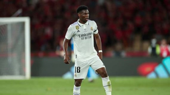 Tchouameni durante la final de Copa del Rey.