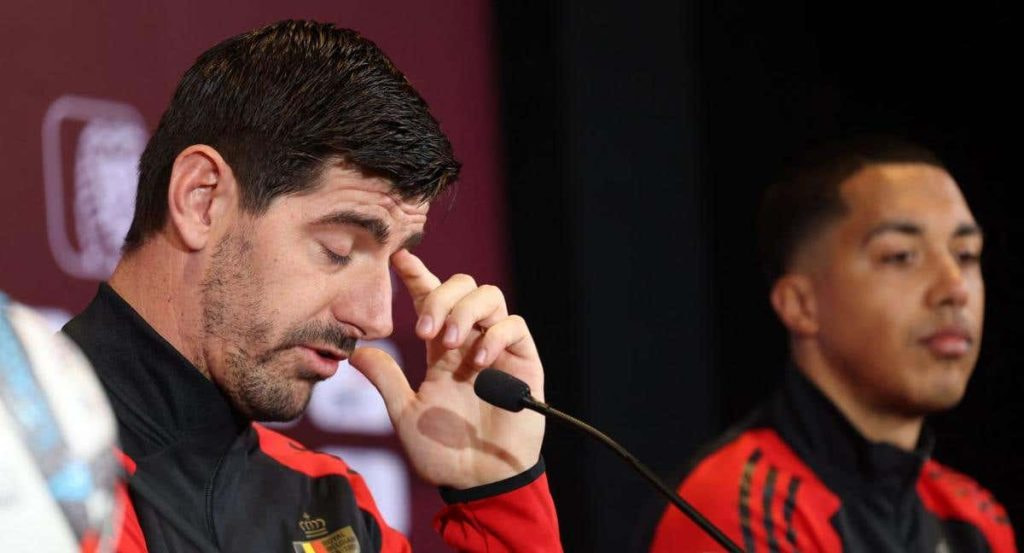Courtois, en rueda de prensa.