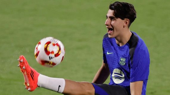 Toni Fernández, el delantero del FC Barcelona.