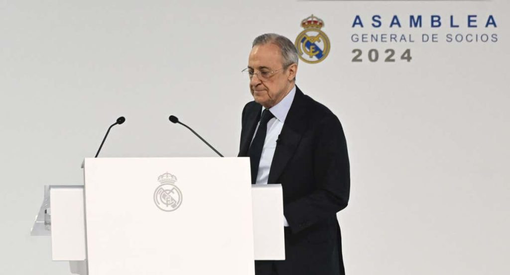 Florentino Pérez, en la última Asamblea.