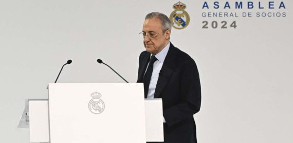 Florentino Pérez, en la última Asamblea.