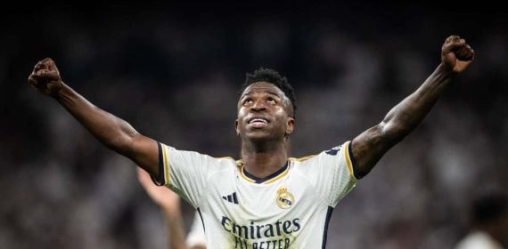 Vinicius, con el Real Madrid.
