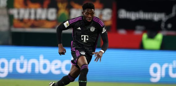 Alphonso Davies, durante un partido del Bayern de Múnich.