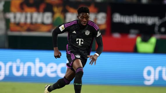 Alphonso Davies, durante un partido del Bayern de Múnich.