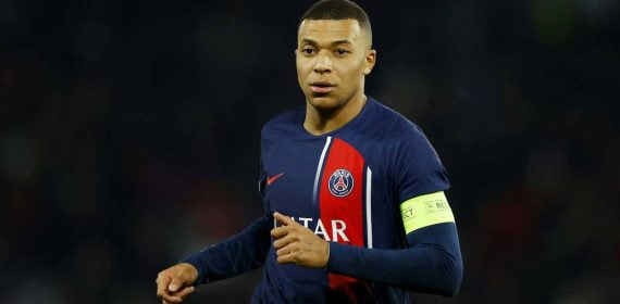 Kylian Mbappé, durante el PSG-Newcastle.