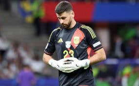Unai Simón, durante la final de la Eurocopa.