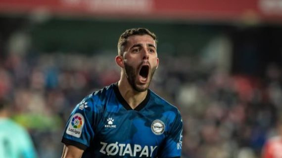 Luis Rioja con el Alavés.