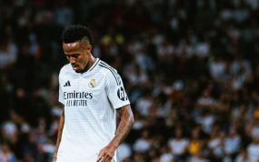 Militao, con el Real Madrid.