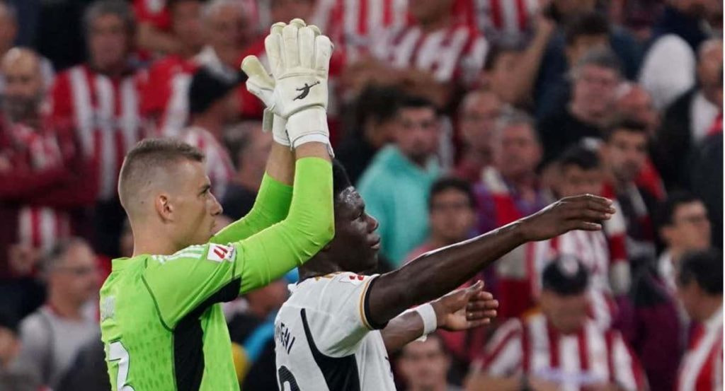 Lunin ya fue titular en San Mamés ante el Athletic en la primera jornada.