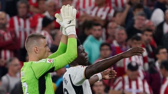 Lunin ya fue titular en San Mamés ante el Athletic en la primera jornada.