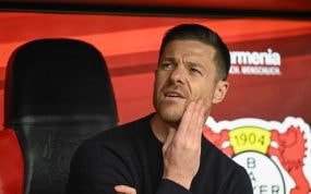 Xabi Alonso, en el banquillo de Bayer Leverkusen.