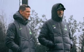 Torres y Klopp durante una sesión de entrenamiento.