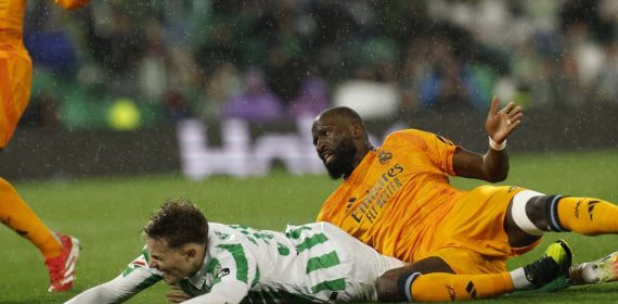 Rüdiger, en la acción del