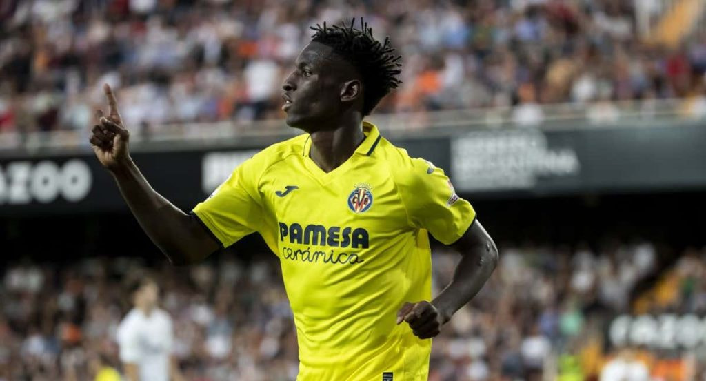 Nico Jackson celebra un gol con el Villarreal.