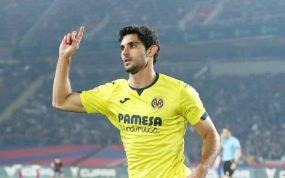 Gonçalo Guedes celebra un gol
