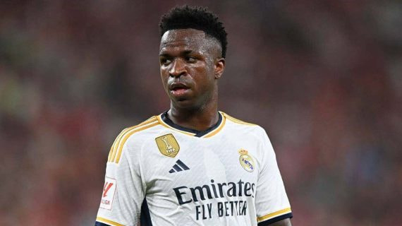 Vinicius Junior, durante un partido con el Real Madrid.