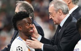 Vinicius junto a Florentino.