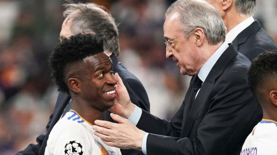 Vinicius junto a Florentino.