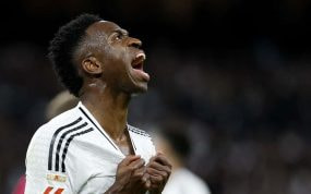 Vinicius, desesperado durante el Clásico del pasado sábado.