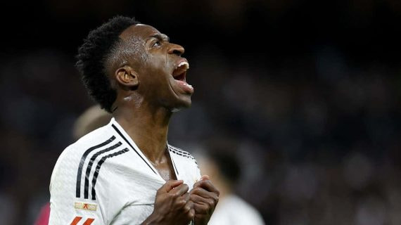 Vinicius, desesperado durante el Clásico del pasado sábado.
