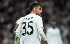 Raúl Asencio, durante el Real Madrid-Manchester City.