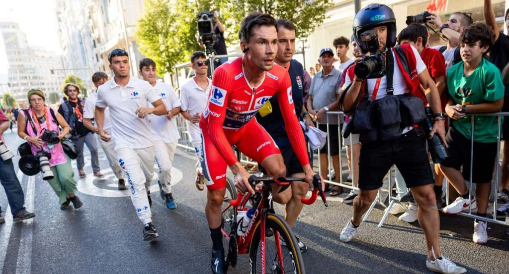 Primoz Roglic, tras conquistar en septiembre de 2024 su cuarta Vuelta a España en Madrid.