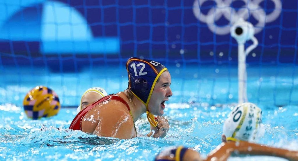 Paula Leitón, durante la final olímpica en París.