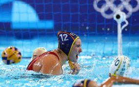Paula Leitón, durante la final olímpica en París.
