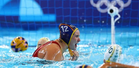 Paula Leitón, durante la final olímpica en París.