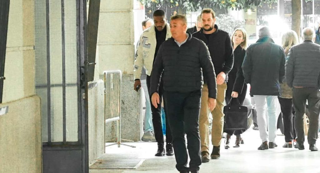 William Carvalho, a su llegada al Juzgado.