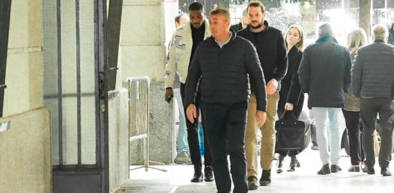 William Carvalho, a su llegada al Juzgado.