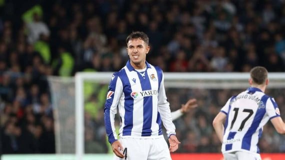 Zubimendi, con la Real Sociedad.